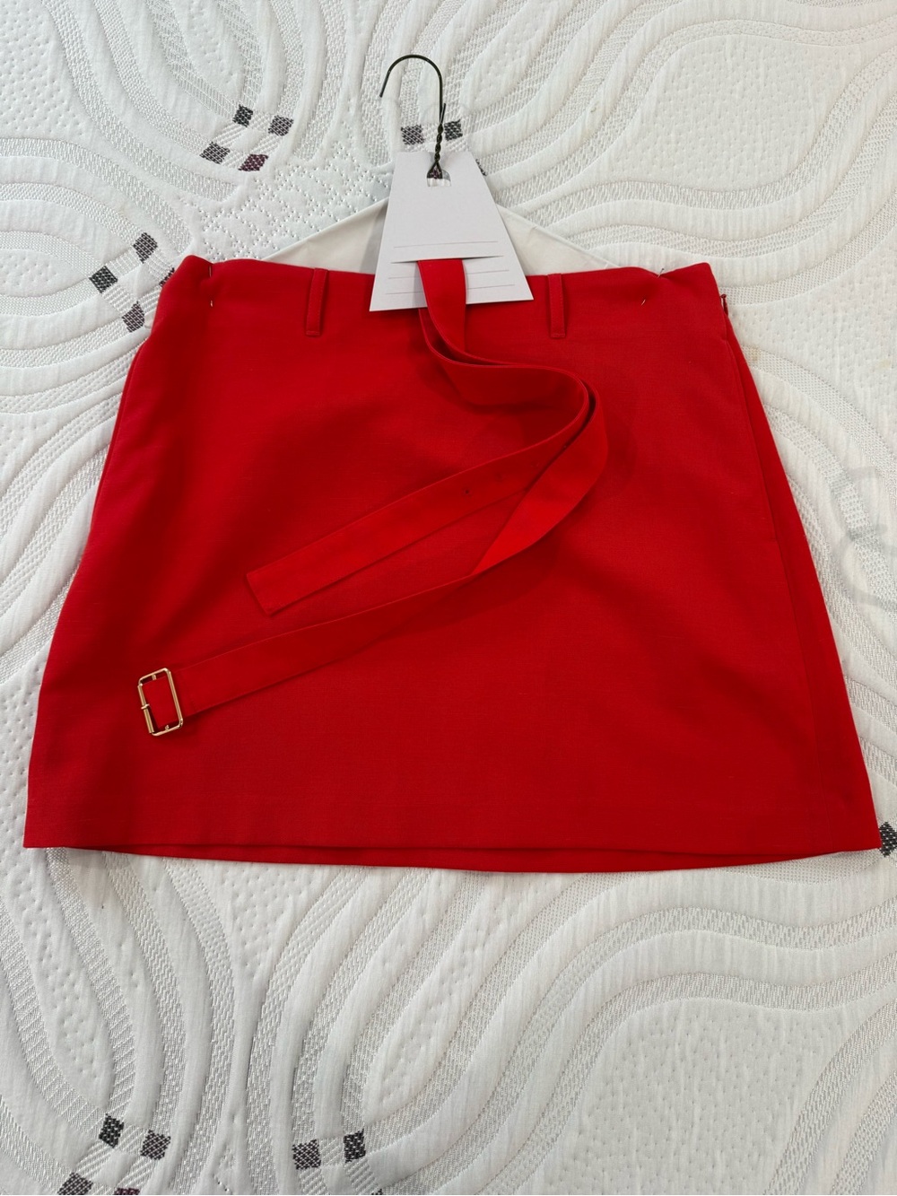 Express Red Mini Skirt with Belt